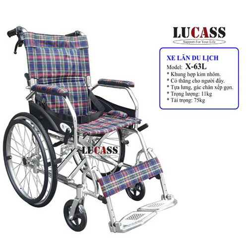 Xe lăn lucass nhôm du lịch X-63L