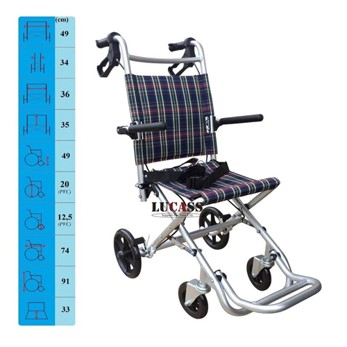 Xe lăn Lucass X11 du lịch bánh nhỏ( đi máy bay dễ dàng)